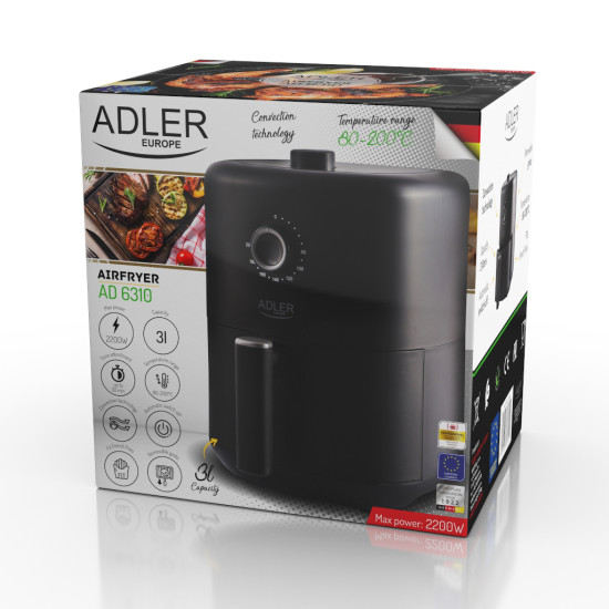 CUPTOR AIRFRYER 0.3L ADLER # AD6310