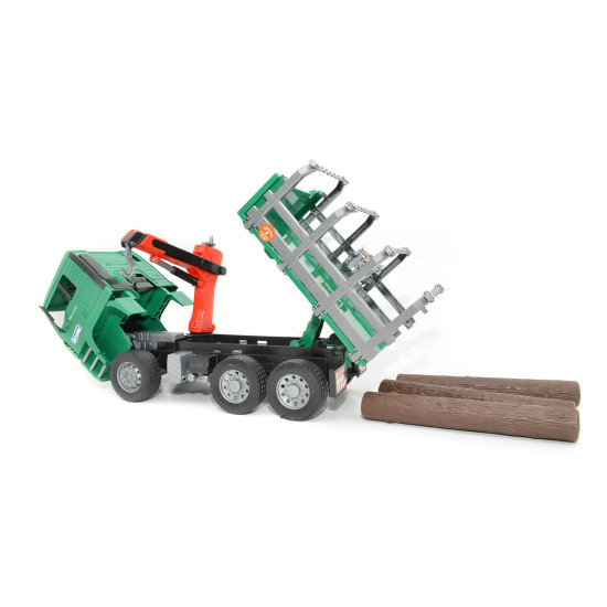 CAMION FORESTIER MAN CU MACARA DE INCARCARE BRUDER # 02769