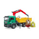 Jucarie Bruder, camion Man Tgs Krank cu 3 containere pentru deseuri, 1:16, 545x185x270 mm # 03753