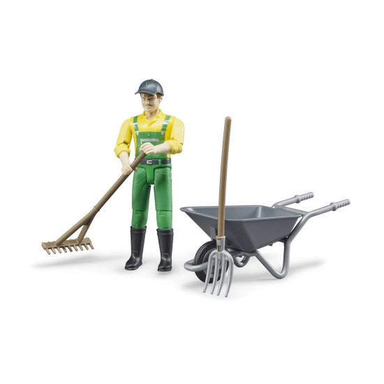 SET FIGURINA AGRICULTOR CU ACCESORII BRUDER # 62610