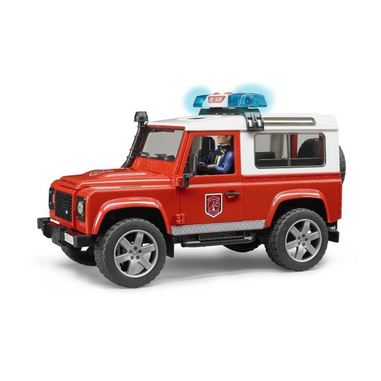 MASINA DE POMPIER LAND ROVER CU POMPIER BRUDER # 02596