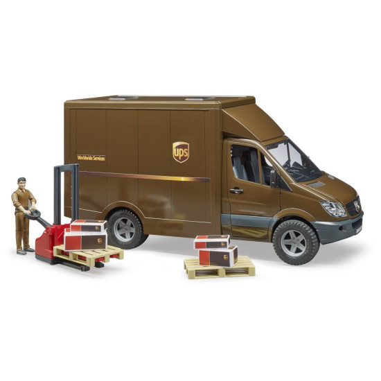 UPS MB Sprinter cu sofer si accesorii Bruder # 02538