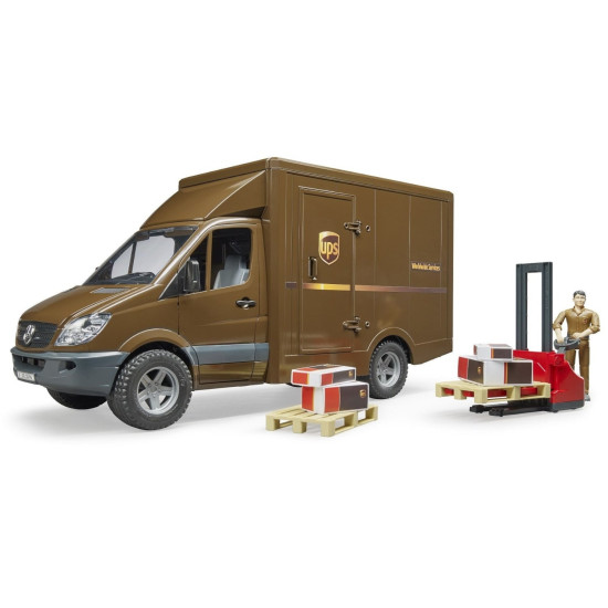 UPS MB Sprinter cu sofer si accesorii Bruder # 02538