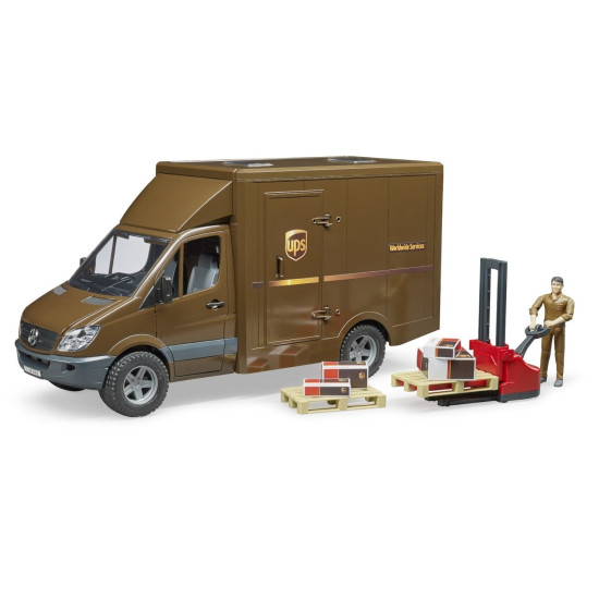 UPS MB Sprinter cu sofer si accesorii Bruder # 02538