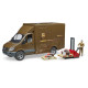 UPS MB Sprinter cu sofer si accesorii Bruder # 02538