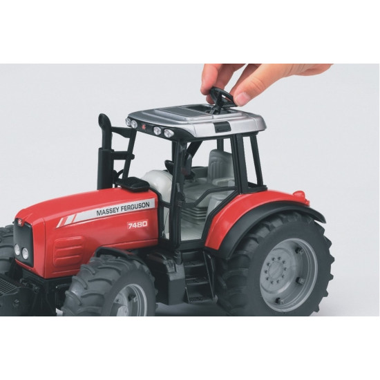 TRACTOR MASSEY FERGUSON 7480 CU REMORCA BASCULABILA BRUDER # 02045