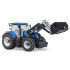 Jucarie Bruder, tractor New Holland T7.315 cu incarcator frontal, 1:16, 460x175x205 mm # 03121