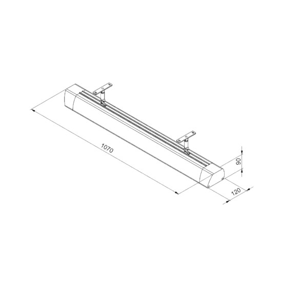 INCALZITOR TERASA ELECTRIC DE PERETE 2200W HEATSTRIP INTENSE # THY2200